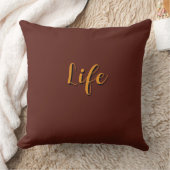 Life Logo Dk Braun Kissen (Decke)