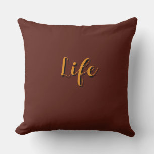 Life Logo Dk Braun Kissen