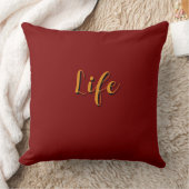 Life Logo Dk Rot Kissen (Decke)