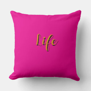 Life Logo Hot Pink    Kissen