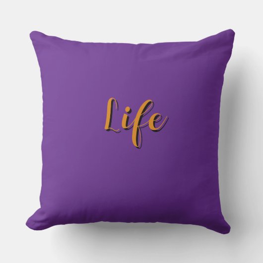 Life Logo Lila Kissen (Vorderseite)