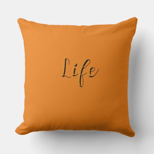 Life-Logo Orange Kissen (Vorderseite)
