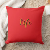 Life Logo Rot Kissen (Decke)