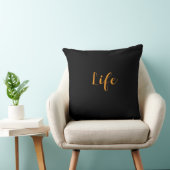 Life Logo Schwarz Kissen (Stuhl )