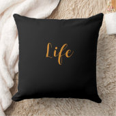 Life Logo Schwarz Kissen (Decke)
