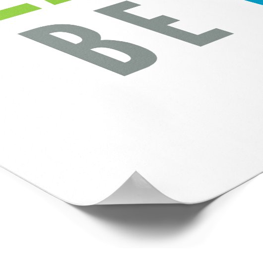 LIFE MANTRA positive coole Typografie in leuchtend Poster (Ecke)