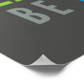 LIFE MANTRA positive coole Typografie in leuchtend Poster (Ecke)