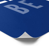 LIFE MANTRA positive moderne Typografie dunkelblau Poster (Ecke)