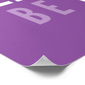 LIFE MANTRA - Positive moderne Typografie lila Poster (Ecke)