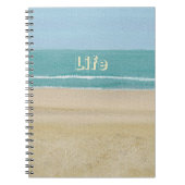 Life, Ocean Waves Beach Sand Journal Notizblock (Vorderseite)