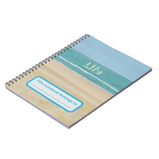 Life, Ocean Waves Beach Sand Personalisiertes Note Notizblock (Linke Seite)