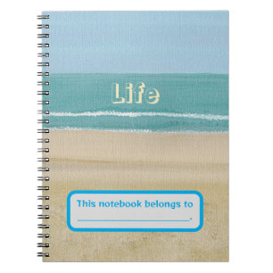 Life, Ocean Waves Beach Sand Personalisiertes Note Notizblock