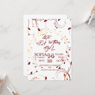 Life of a Birthday, Girl Invitation Digital, Showg Einladung