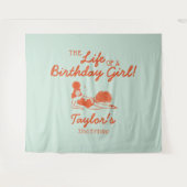 Life of a Birthday Girl Party Backdrop Wandteppich (Vorderseite (Horizontal))