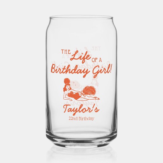 Life of a Birthday Girl Party Dosenglas (Vorderseite)