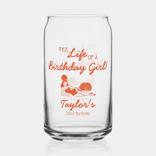 Life of a Birthday Girl Party Dosenglas (Rückseite)