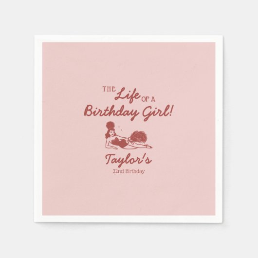 Life of a Birthday Girl Party Serviette (Vorderseite)