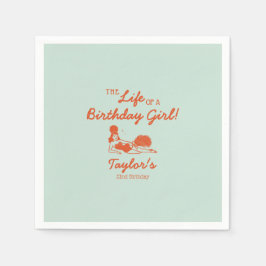 Life of a Birthday Girl Party Serviette