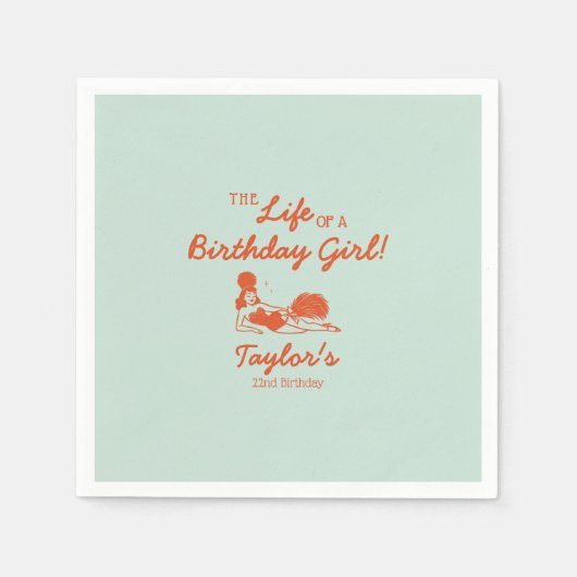 Life of a Birthday Girl Party Serviette (Vorderseite)