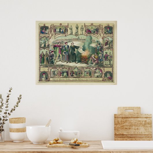 Life of Martin Luther & Heroes of the Reformation Poster (Küche)