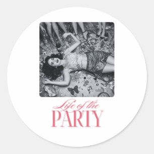 Life of the Party Design Brautjungfern Party Runder Aufkleber