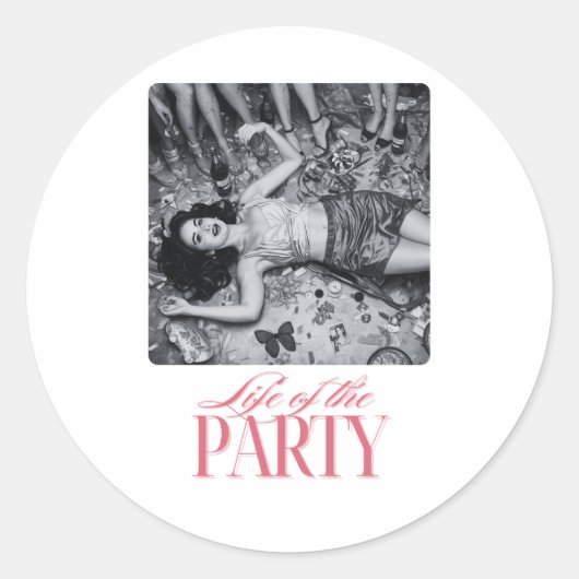 Life of the Party Design | Brautjungfern Party Runder Aufkleber (Vorderseite)