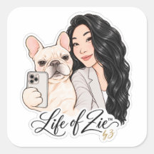 Life of Zie™ | Süßes Haustier-Porträt-Sticker