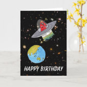 Life on Venus birthday card Karte (Gelbe Blume)