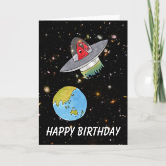 Life on Venus birthday card Karte