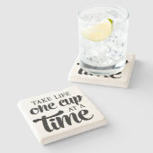 Life One Cup - Time - Stone Untersetzer (Seitenansicht)