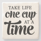 Life One Cup - Time - Stone Untersetzer (Vorderseite)