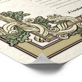 "Life Partners" Gastregister Hochzeitzertifikat Poster (Ecke)