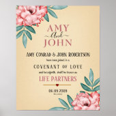 "Life Partners" Liebe Covenant Wedding Certificate Poster (Vorne)