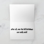 LIFE PASSING YOU BY OR RUNNING YOU OVER? BIRTHDAY KARTE (Innenseite)