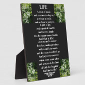 LIFE poem Fotoplatte (Seite)