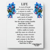 LIFE poem Fotoplatte (Vorderseite)