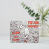 Life Pooper Scooper Postkarte (Stehend Vorderseite)