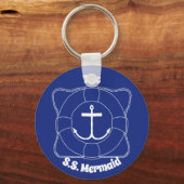 Life Preserve und Anker Key Chain (Lite Print) Schlüsselanhänger (Vorderseite)