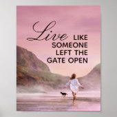 Life Quote Beach Fotoster Poster (Vorne)