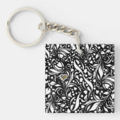 Life Quote Black Acrylic Keychain by Adiela Akoo Schlüsselanhänger (Vorderseite)