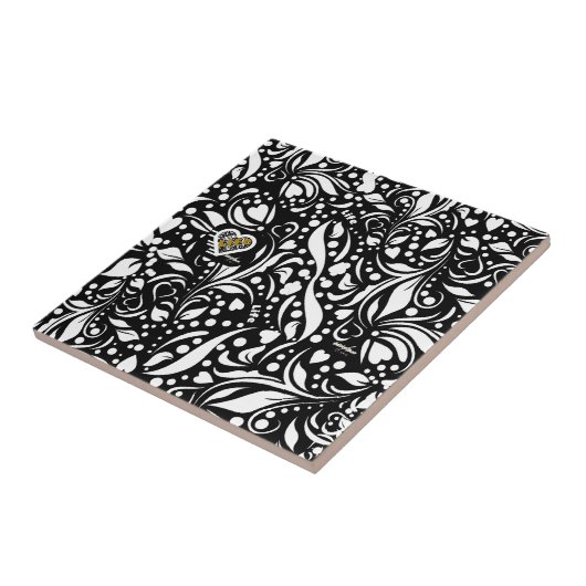 Life Quote Black Ceramic Tile by Adiela Akoo Fliese (Seite)