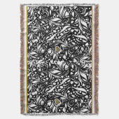 Life Quote Black Decorative Throw Blanket Decke (Vorderseite Vertikal)