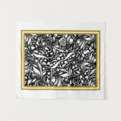 Life Quote Black Paisley Tapestry - Adiela Akoo Wandteppich (Vorderseite (Horizontal))