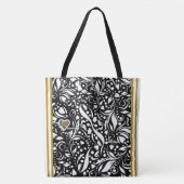 Life Quote Black Paisley Tote - Adiela Akoo Tasche (Vorderseite)
