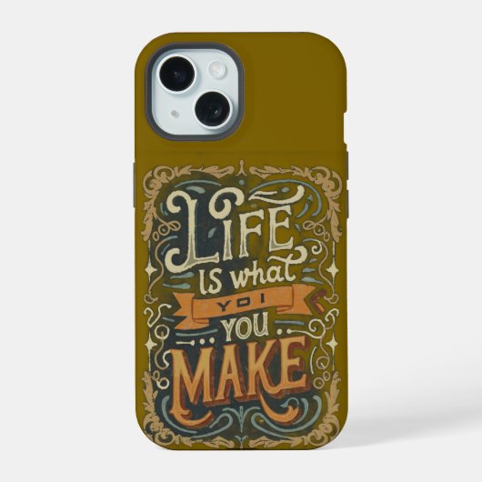 LIfe Quote phone case iPhone 15 Hülle (Rückseite)