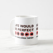 Life Remote Funny Mug Kaffeetasse (Vorderseite Links)