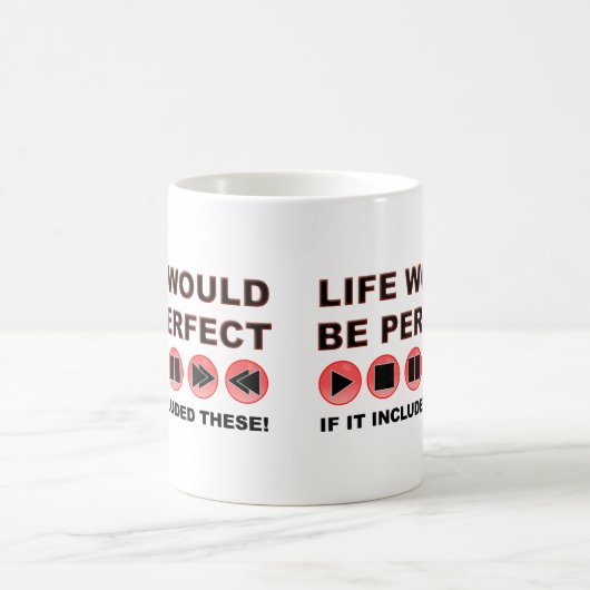 Life Remote Funny Mug Kaffeetasse (Mittel)