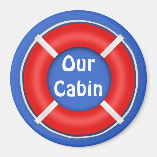 Life Ring Bright Stateroom Door Marker Magnet (Vorne)