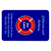 Life Ring Custom Vert. Stateroom Door Marker Magnet (Horizontal)