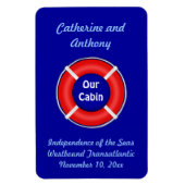 Life Ring Custom Vert. Stateroom Door Marker Magnet (Vertikal)